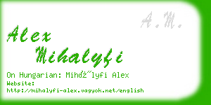 alex mihalyfi business card